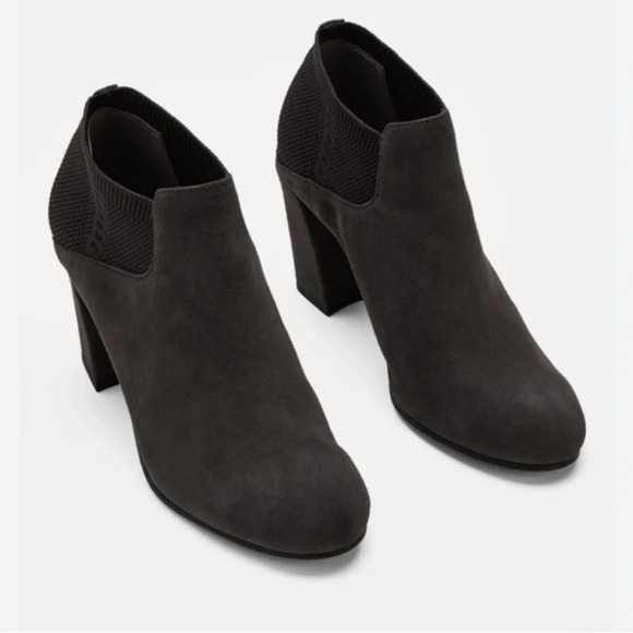 Eileen Fisher Marcy Suede Bootie with Stretch Knit size 6 - Picture 3 of 16